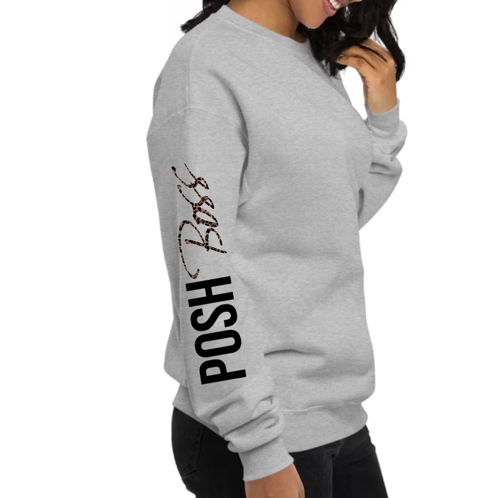 Sweatshirt with Posh Boss Sleeve Design